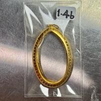 ราคา กรอบพระทองแท้80 รุ่น พระสิวลี ปิดตาหลวงปู่โต๊ะตีเกลียว (ส 3.1 x ก 2.1) (48605978705)