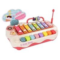ราคา เปียโนเด็ก ไซโลโฟน 2in1 Piano and Xylophone toy 8 Key ของเล่นเด็ก YL1022-12 (22658645252)