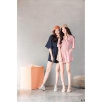 ราคา จั๊มสูทสีชมพู จั๊มสูทขาสั้น la mignone (23822014165)