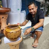 ราคา (ทาสีเคลือบใส) โอ่งมังกร 8 นิ้ว โอ่งน้ำลายมังกร ขายโอ่ง ขายโอ่งมังกร โอ่ง โอ่งน้ำ โอ่งเสริมฮวงจุ้ย โอ่งลายมังกร (16996837585)