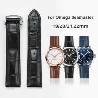 ราคา 19 มม.20 มม.21 มม.22 มม.สายหนังแท้สําหรับ O * mega Seamaster Speedmaster หัวเข็มขัดพับกันน้ํา Calfskin นาฬิกาสร้อยข้อมือ (51604508425)