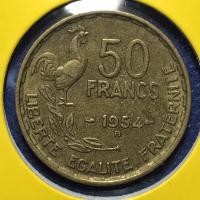 ราคา Special Lot No.60450 ปี1954B ฝรั่งเศส 50 FRANCS เหรียญสะสม เหรียญต่างประเทศ เหรียญเก่า หายาก ราคาถูก (17478352633)