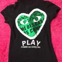 ราคา ของแท้ เสื้อยืด โปโล Play comme des garcons สกรีน มือสอง (16322004037)