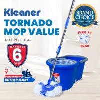ราคา Kleaner Tornado Mop Value Spin Mop Value เครื่องทําความสะอาดพื้นพร้อมถังฟรี 1 รีฟิล (49203454198)