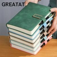 ราคา GREAT โน๊ตบุ๊คหนัง, ปกอ่อนแนวนอน Line A5 โน๊ตบุ๊ค, วินเทจ A5 ขนาดเติมหนังสือใบหลวม (41878820939)