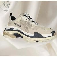 ราคา ส่งต่อ รองเท้า BALENCIAGA - Triple S logo-embroidered leather (26442639948)