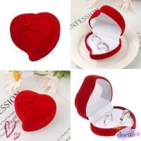 ราคา ที่นั่น กล่องเก็บแหวนคู่ทนทานหมั้นรูปหัวใจแหวนกล่องแสดง (40527689097)