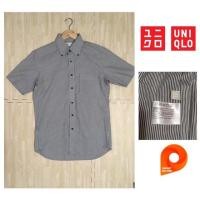 ราคา เสื้อเชิ้ตลายทาง สีขาว ดำ size M Uniqlo สภาพใหม่ (2238440257)