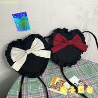 ราคา จัดส่งแฟลชSoft Girl Retro Handmade Bowknot Canvas Bag JK Wind Love Loli Cute Wind One Shoulder กระเป๋าสะพายข้าง (8376114420)