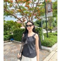 ราคา Bow top เสื้อสายเดี่ยวเส้นใหญ่ (46700974855)