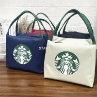 ราคา Starbucks Lunch Bag กระเป๋าถือผ้าใบลําลองเกาหลี (21210722267)