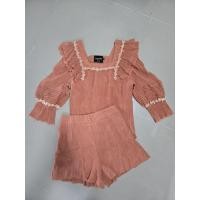 ราคา เซต2ชิ้น ผ้าอัดพีทสีส้มงานป้าย M (44452884394)