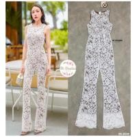 ราคา จั๊มกางเกงขาม้าผ้าลูกไม้ทั้งชุดสวยมากไซส์M,Sใส่ได้ (51651064915)