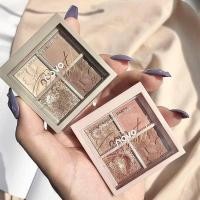 ราคา eyeshadow อายแชโดว์ ใหม่ Matte Waterproof Compact Portable Four-Color Eyeshadow Palette (29694388849)