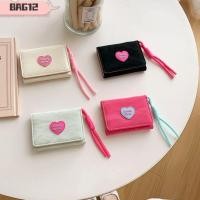 ราคา ถุง12 กระเป๋าสตางค์ขนาดเล็ก, กระเป๋าใส่เหรียญแบบสามพับซิป, กระเป๋าใส่เหรียญหัวใจเชือกเส้นเล็กแบบพกพาผู้หญิง (28928377526)