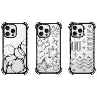 ราคา Caseti Chrome Heart Magnetic Bounce Case สําหรับ iPhone 16 15 14 Pro Max ปลอกปกแข็งกันกระแทกพิเศษ (42207339304)