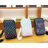 ราคา [กล่องของขวัญ] แฟชั่น Lv Presbyopia กระเป๋าคาดหน้าอกหนังคุณภาพสูงสองชั้นลำลองกีฬาผู้ชายกระเป๋าสะพาย (47956640077)