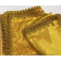 ราคา ผ้าห่อสินสอด ห่อขันหมาก รองพาน ผ้าตาดสีทอง ผ้าลายไทย แบบมีลายและไม่มีลาย ขนาด 1x1ม. (2844599422)