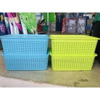 ราคา ตะกร้าลายหวายมีฝาปิด (3465975647)