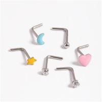 ราคา Lovisa Surgical Steel Enamel Motif Nose Ring Set 6 ชิ้น Subang Hidung 环 (23068858126)