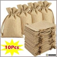 ราคา Benjmoore 10 ชิ้น Burlap ถุงของขวัญ, ถุงเก็บความจุขนาดใหญ่กันฝุ่น, กระเป๋าใส่เครื่องประดับแบบมีเชือกรูด (27278157920)