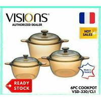 ราคา Visions 6pc 1.5L, 2.5L, & 3.5L Covered Cookpot Set ~ France (52956737884)