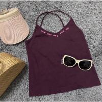 ราคา ส่งต่อ เสื้อครอปสายเดี่ยวงานปักลูกไม้ มือสอง (15846059496)