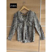 ราคา ZARA BASIC shirt ลายเสือ x XS อก 34 ยาว 22/23 Code: 3105(7) (26355660723)