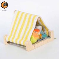 ราคา [สวย] บ้านรังนกแขวนเปลญวนเต็นท์นกแก้วสําหรับนกค๊อกคาเทลคอนัวร์นกแก้ว (56302650540)