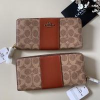 ราคา Coachพร้อมส่งแท้ กระเป๋าสตางค์งาน shop Coach 73739 Accordion Zip Wallet In Colorblock Signature Canvas (9908079403)