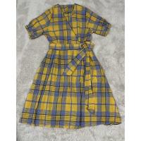 ราคา เดรสลายสก๊อต สีเหลือง ฟ้า (14661434706)