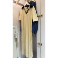 ราคา เดรสยาว maison keeps ผ้าไหมพรม สีขาวครีม ไซส์M (42978810392)