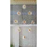 ราคา ม่านเปลือกหอยลายดอกไม้ลีลาวดีสีส้ม (6331354497)