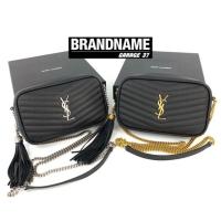 ราคา New YSL Lou mini quilted textured-leather shoulder bag (2842100896)