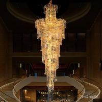 ราคา Duplex Large Chandelier gold Modern Villa Crystal Chandelier Corner Loft Long Chandelier Staircase Lobby Chandelier BCGZ (55103977377)