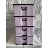 ราคา ลิ้นชักเก็บของ *ตั้งโต๊ะ**ใหม่ 4 ชั้น สีม่วง ลายหวายสไตล์ผู้ดี ตู้เก็บของ ตู้ลิ้นชักพลาสติก สำหรับสำนักงาน รุ่น A-105-3 (6889662043)