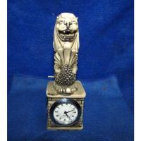 ราคา ของสะสม งานอดิเรก รูปหล่อ Merlion สิงโตพ่นน้ำ ฐานล่างมีนาฬิกา งานเรซิ่น มือสอง (22389604783)