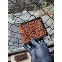 ราคา กระเป๋าสตางค์หนังแท้ ตอกลายหนุมาน+ลายสาน(ใบสั้น)สีเขียวเหนี่ยวทรัพย์ (40528846299)