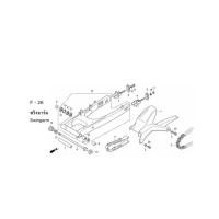 ราคา บังโซ่ กันดีดหลัง cbr205แท้ศูนย์ รหัส40510-KYJ-900 (58052973111)