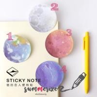 ราคา Post-It sticky note pad กระดาษโน้ต โพสอิท กาวในตัว planet Ver.2 (257482368)
