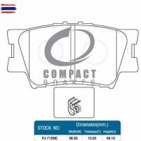 ราคา Compact Brakes ผ้าเรคหลัง Toyota CAMRY 2.0, 2.4 year 2007-2010, CAMRY 2.0, 2.5 year 2012-2018 DCC-713 (41520987353)