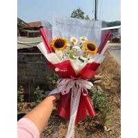 ราคา ช่อดอกไม้แฮนด์เมดดอกไม้ไหมพรม (22980258606)