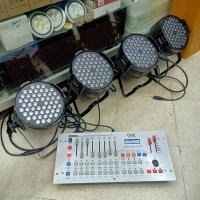 ราคา ยกชุด PAR54L (K001) 4 ตัว พร้อม DMX-240 ไฟพาร์ LED 54x3W PAR 54 LED 3w RGBW ไฟ disco lights LED ไฟเวที ไฟดิสโก้เธค (4167473464)