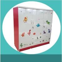 ราคา ตู้เด็กตู้เสื้อผ้าเด็กตู้เสื้อผ้าเด็ก3 ประตูลายการ์ตูน (4041947615)