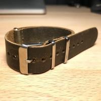 ราคา สายนาฬิกานา สายนาโต้ หนังแท้ Leather Nato Strap 20mm (1045365021)
