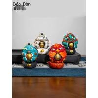 ราคา เครื่องใช้บนโต๊ะอาหารชาสไตล์จีน, สัตว์เลี้ยงชา, สัตว์วิเศษสี่ลูก, ตกแต่งดัมเบล, รูปปั้นมือนําโชค, (46004955022)