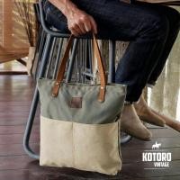 ราคา กระเป๋าแคนวาส สายหนังแท้ (พร้อมส่ง)TOTE BAG WASHED CANVAS 17 Oz. (23877092678)