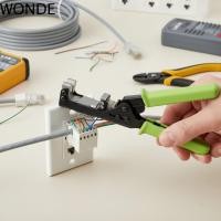 ราคา WONDE โมดูลเครือข่ายสายไฟ, 5/6 โมดูลเครือข่าย 180 องศาโมดูลเครือข่าย Punch Down เครื่องมือ, 8 ตําแหน่งแจ็ค 110 AMP ประเภท Punch Down เครื่องมือเครื่องตัดลวด CAT5 ติดตั้ง (48255856349)