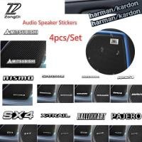 ราคา สติ๊กเกอร์เครื่องเสียงรถยนต์ 4pcs Car Styling 3D Aluminum Audio Video Speaker Stickers For Mitsubishi X-trail Harman/Kardon JBL Accessories (4483758550)