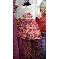 ราคา เสื้อครอปกางเกงลายดอกขาม้า ชุดเด็กลายดอก ทองกวาว (24764320374)